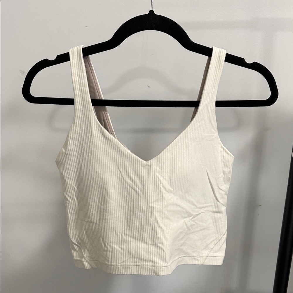 Lulu Lemon Cream Ribbed Align Bra